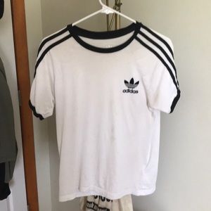 Adidas men’s three stripe t-shirt
